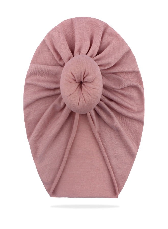 BEMBIKA Beanie Bun Headband for Baby Girls Soft & Stretchy Hair Accessories, Stylish Newborn & Toddler Headband - (3–36 Months | Periwinkle) - Image 1