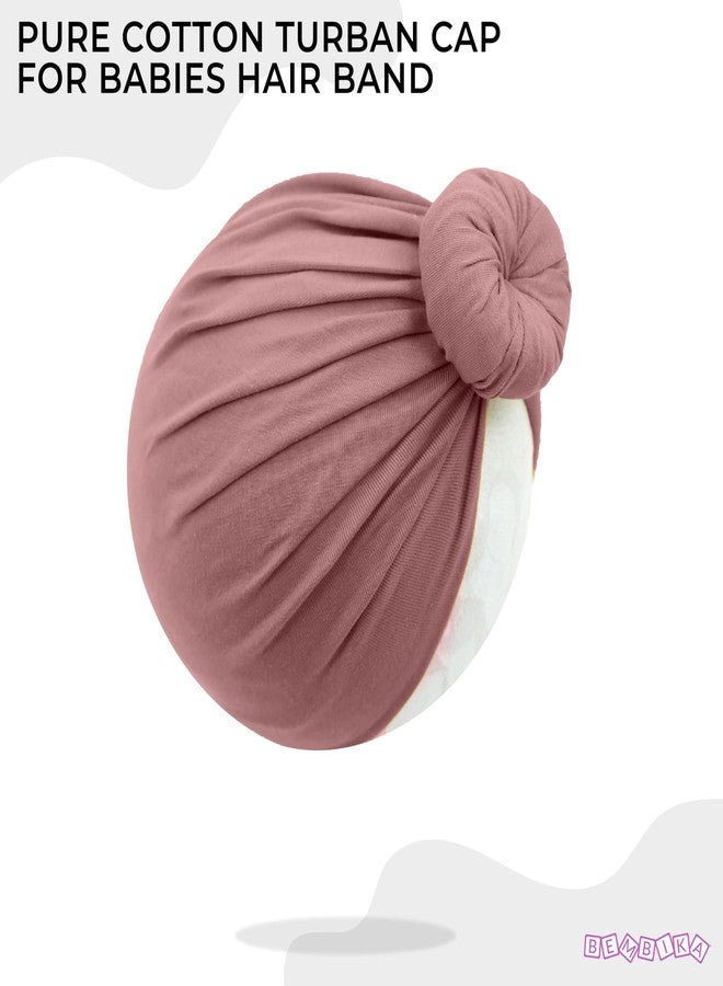 BEMBIKA Beanie Bun Headband for Baby Girls Soft & Stretchy Hair Accessories, Stylish Newborn & Toddler Headband - (3–36 Months | Periwinkle) - Image 2
