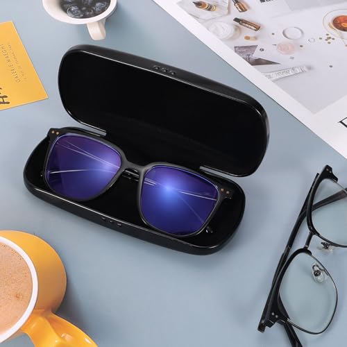 Hifot Metal Eyeglass Case, Glasses Case Hard Shell, Aluminum Spectacles Box Sunglasses Case for Men Women Kids, Reading Glasses Holder, Black, One Size - Image 5