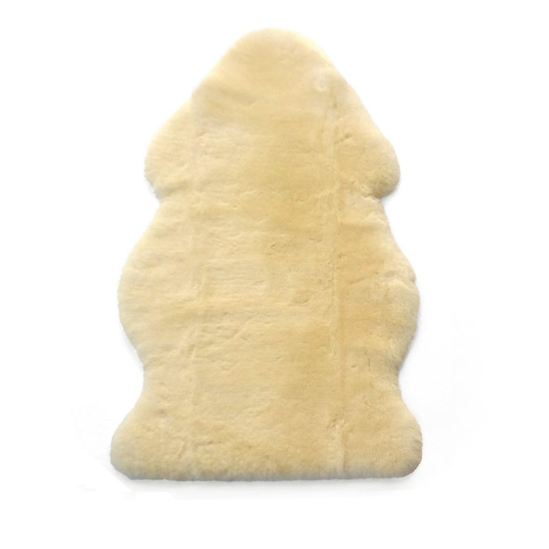 Woolino Sheepskin Luxuriously Soft Fluffy Rug for Bedroom, 100% Natural Australian Merino Wool Lambskin Baby Carpet - Flax - Image 2