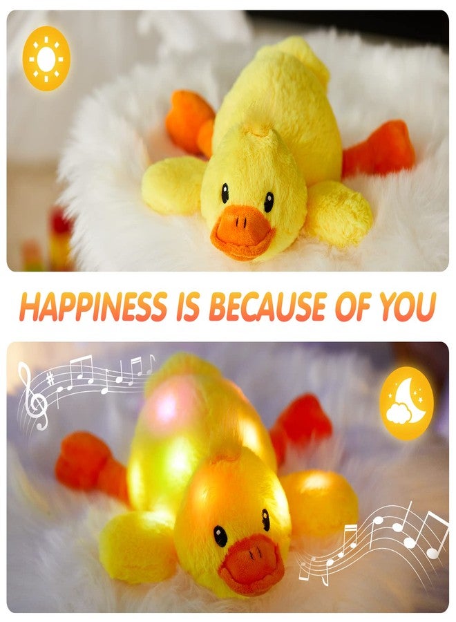 Glow Guards 12'' Musical Light Up Yellow Duck Stuffed Animal LED Glowing Singing Soft Plush Toy Pillow Night Lullaby Holiday Birthday Children's Day Gifts for Toddler Kids - Image 3