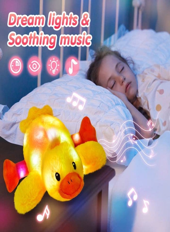 Glow Guards 12'' Musical Light Up Yellow Duck Stuffed Animal LED Glowing Singing Soft Plush Toy Pillow Night Lullaby Holiday Birthday Children's Day Gifts for Toddler Kids - Image 2