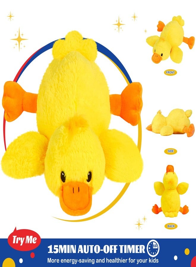 Glow Guards 12'' Musical Light Up Yellow Duck Stuffed Animal LED Glowing Singing Soft Plush Toy Pillow Night Lullaby Holiday Birthday Children's Day Gifts for Toddler Kids - Image 5