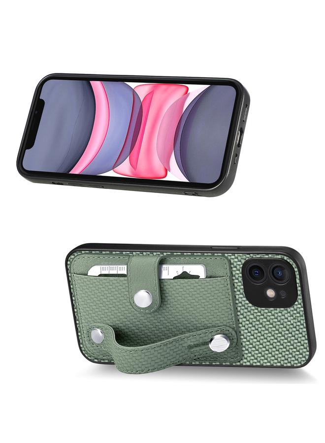 اس-توب جراب لهاتف iPhone 11 مزود بسوار معصم ومسند ومحفظة بطاقات وغطاء خلفي وحافظة هاتف مع سكين أداة - Image 2