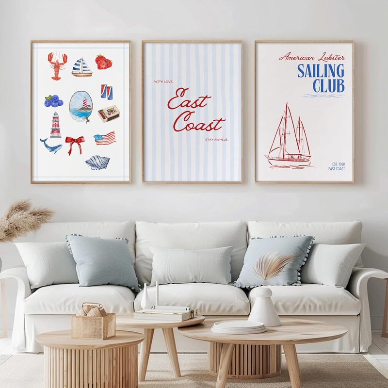 Baccone Coastal Wall Art Preppy Aesthetic Wall Decor - Image 5