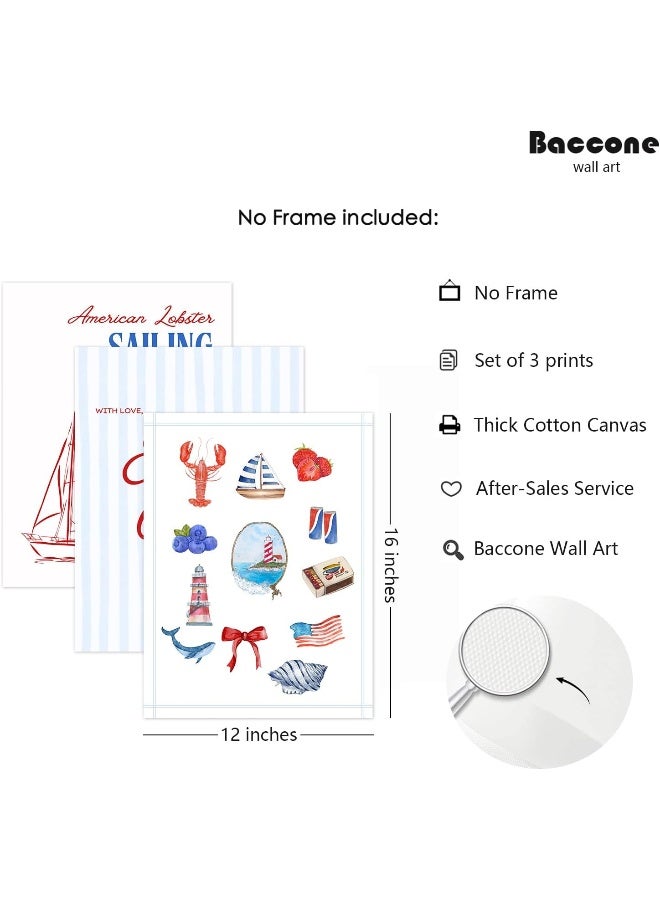Baccone Coastal Wall Art Preppy Aesthetic Wall Decor - Image 2