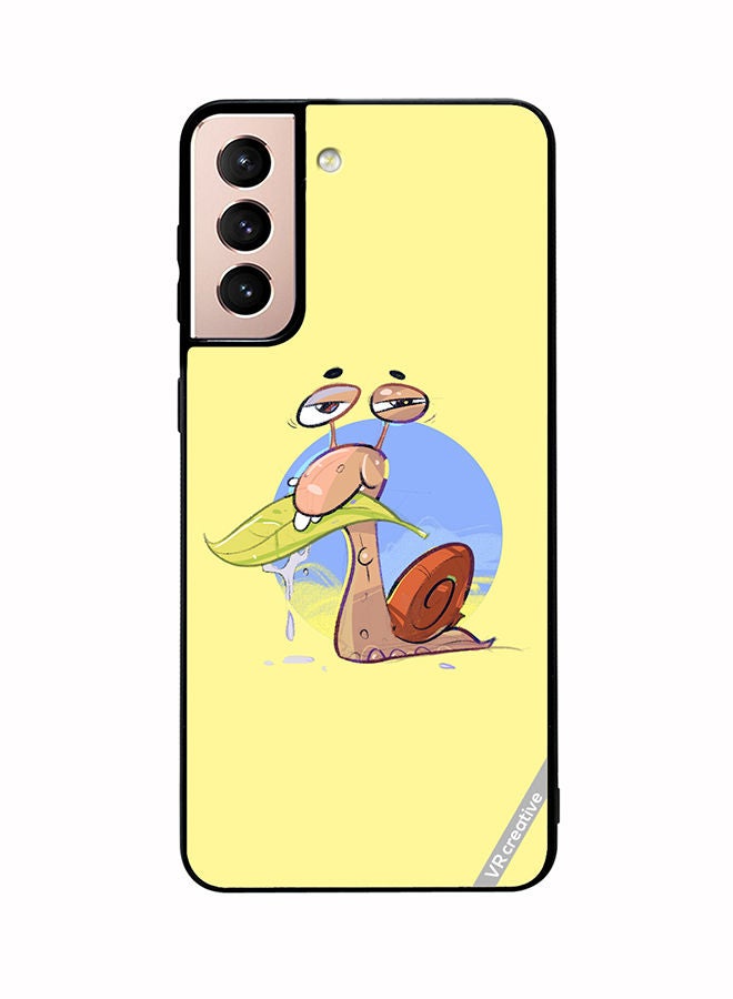 VR CREATIVE Protective Case Cover For Samsung Galaxy S21 5G Chill Snail Design Multicolour - Image 1