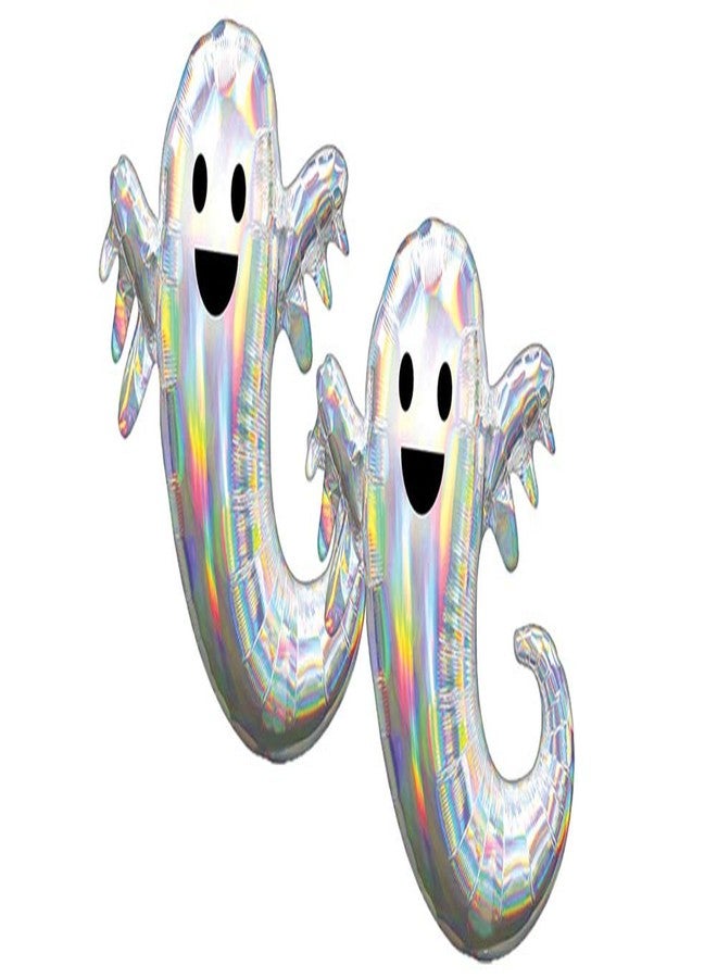 Artisan Owl Set of 2 Holographic Spooky Ghost 28" Foil Party Balloons - Image 2