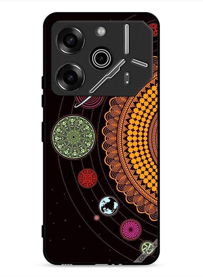 Covernex Tecno Pova 6 Pro 5G Protective Case Cover Mandala Solar System Art - Image 1