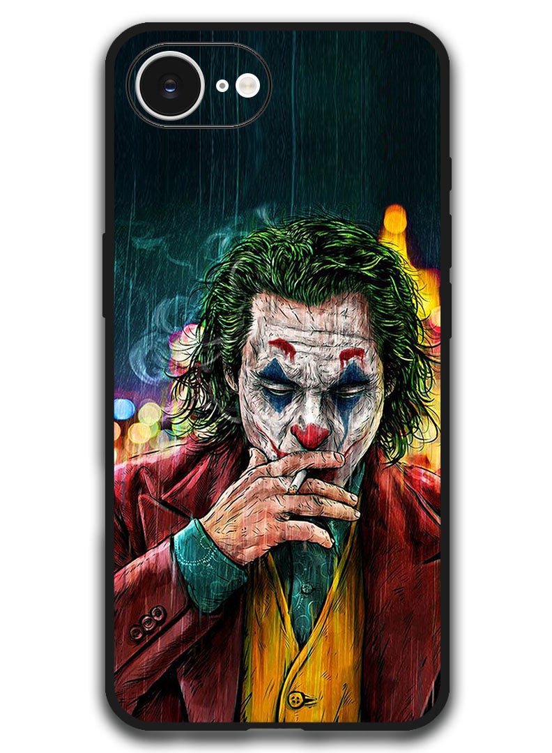 Theodor Case Compatible with Apple iPhone 16e 6.1 Inch Protection Shockproof Bumper Cover - Joker Smoking - Image 1