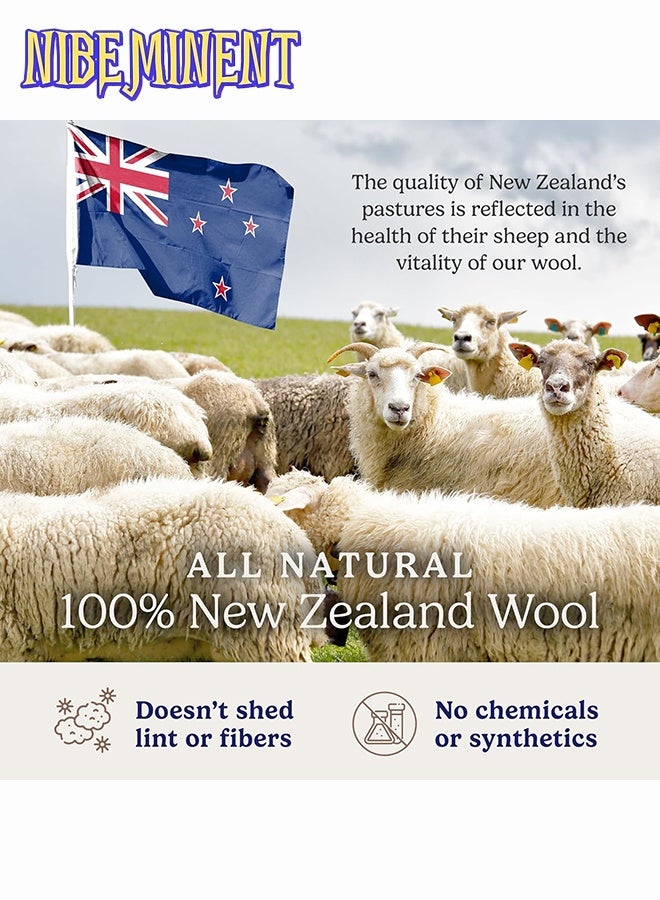 NIBEMINENT Wool Dryer Balls - Natural Fabric Softener, Reusable, Reduces Clothing Wrinkles and Saves Drying Time, Better Alternative to Plastic Balls and Liquid Softener (Pack of 6) - Image 4