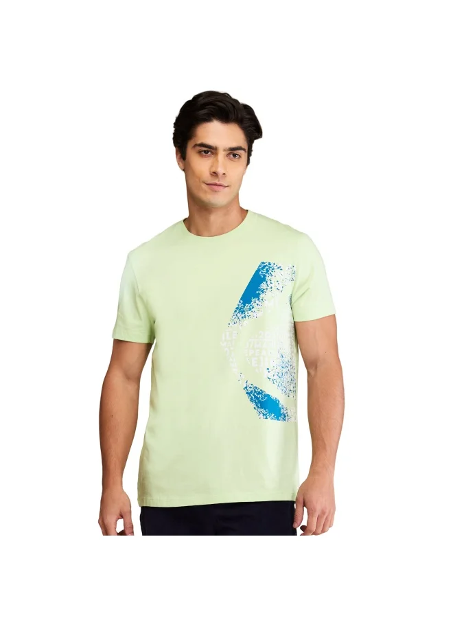 بيينغ هيومان Mens Matcha Green Round Neck Short Sleeve T-Shirt