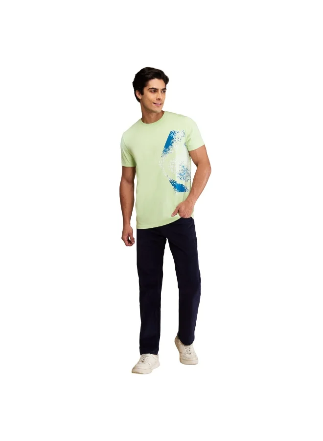 بيينغ هيومان Mens Matcha Green Round Neck Short Sleeve T-Shirt