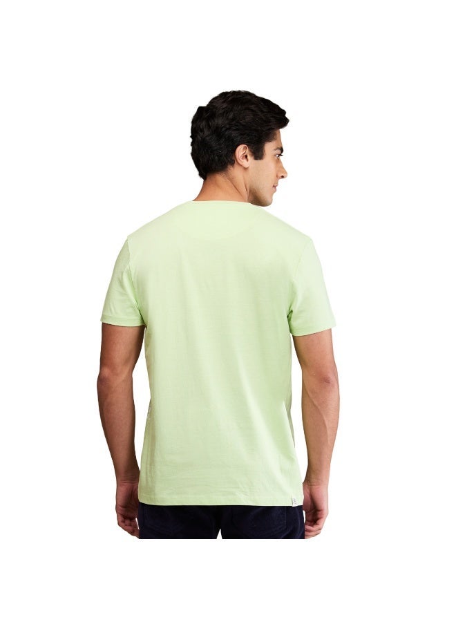 Being Human Mens Matcha Green Round Neck Short Sleeve T-Shirt - Image 3