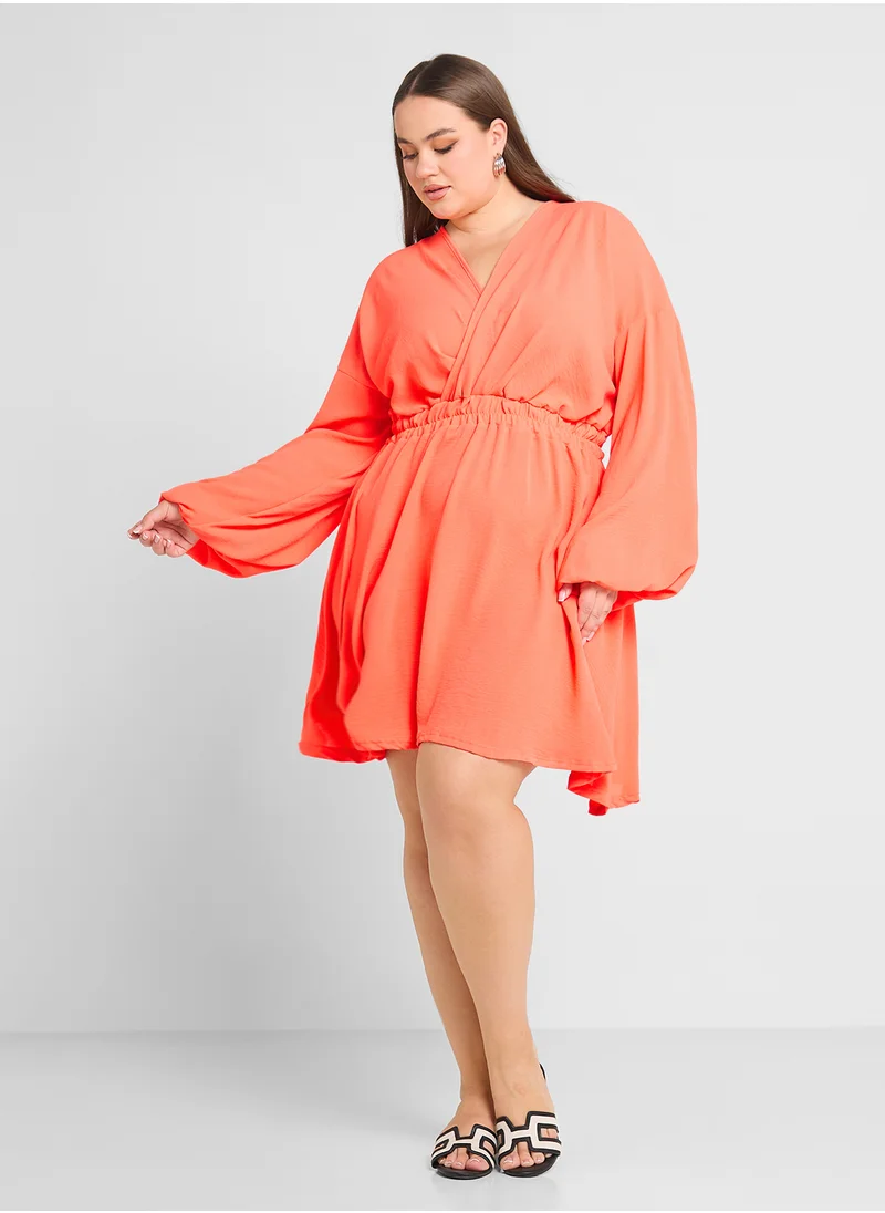 Ginger Plus Mini Wrap Dress