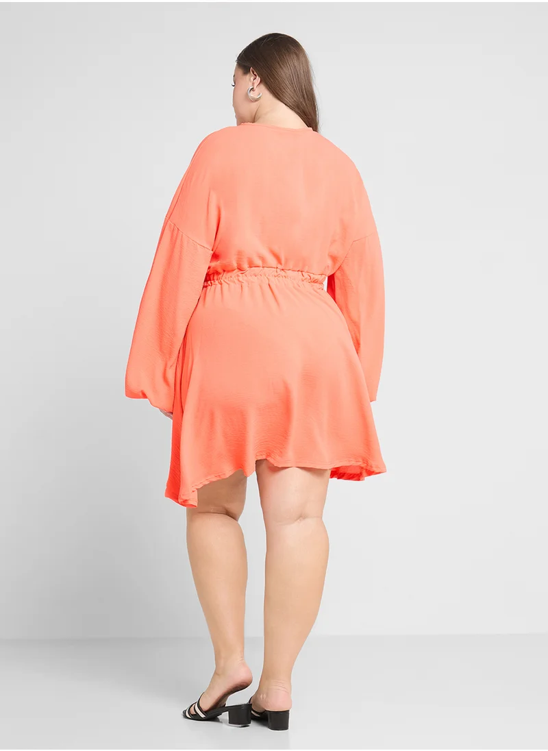 Ginger Plus Mini Wrap Dress