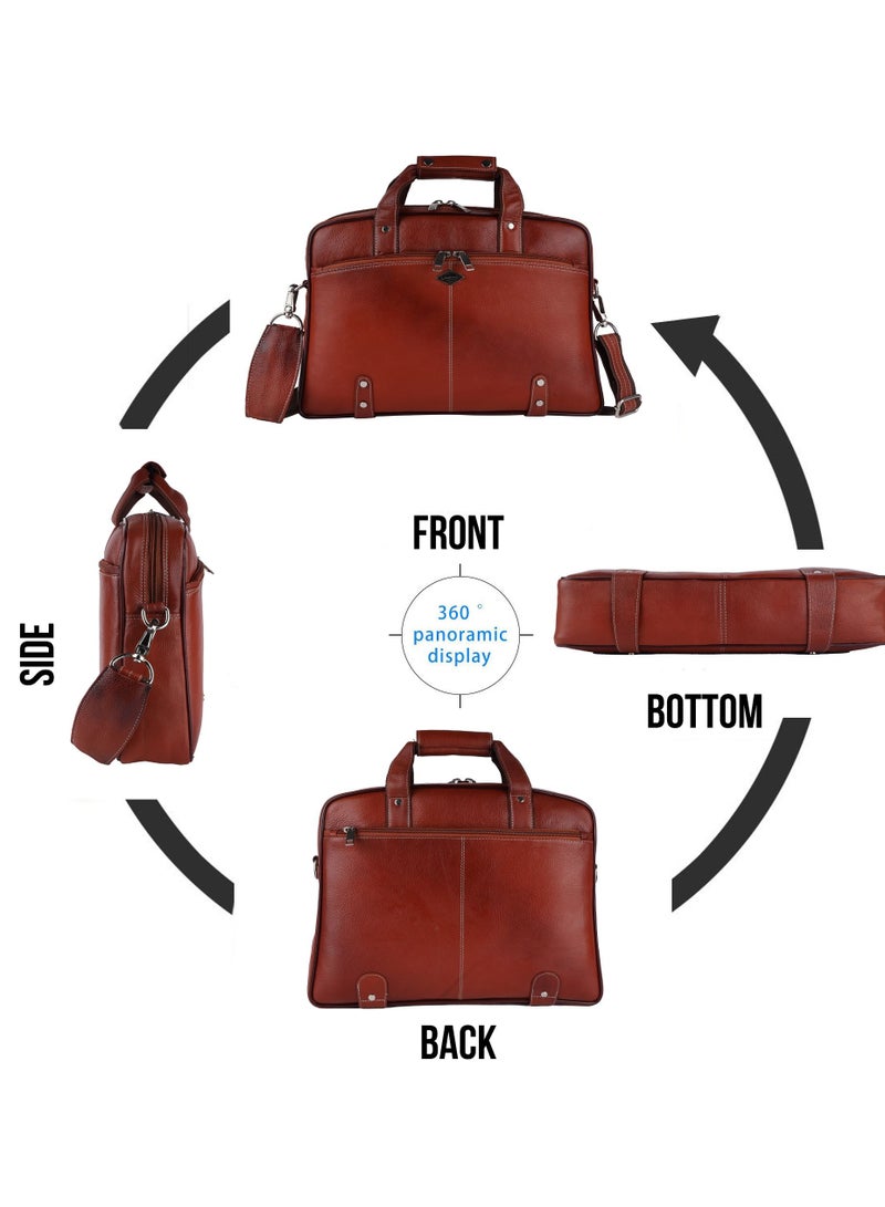 LAVERI LEATHER Genuine Leather Office And Travel Document Laptop bag Style 510  - Image 4