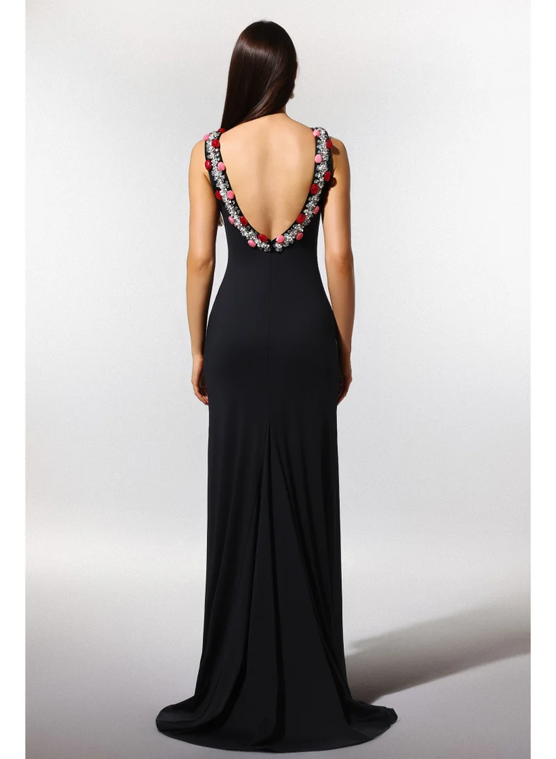 Bella Barnett  Hedar Sleeveless Backless Sequins Maxi Dress for Women | Best Price UAE