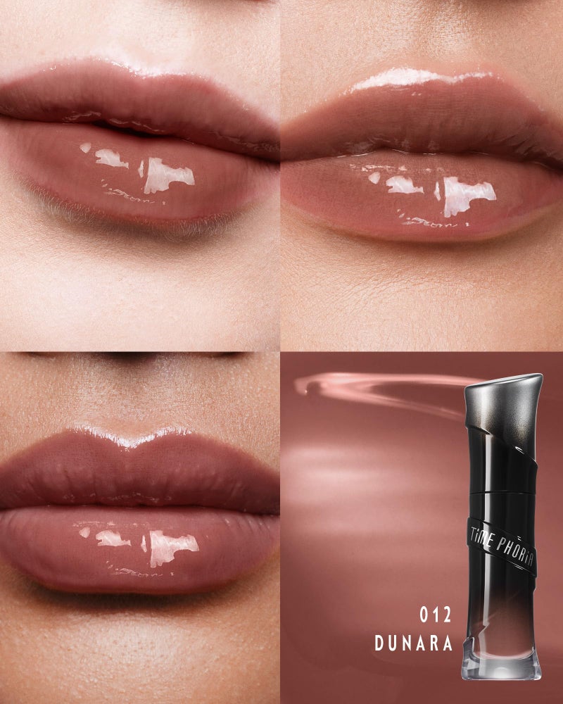 TIMEPHORIA Lunara Frost 3D Lip Gloss, 012 Dunara - Deep Brown, High-Shine Glossy Finish, Juicy Pigment Lip Gloss with 3D Plumping Effect, 24H Hydration with Hyaluronic Acid, Non-Sticky Cushiony Gel - Image 2