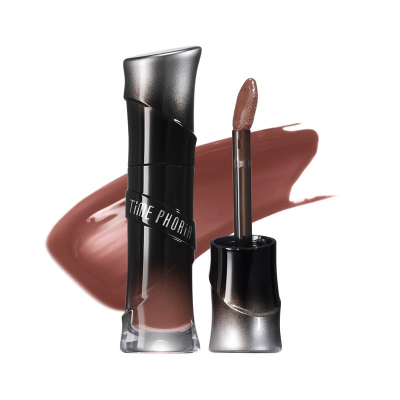 TIMEPHORIA Lunara Frost 3D Lip Gloss, 012 Dunara - Deep Brown, High-Shine Glossy Finish, Juicy Pigment Lip Gloss with 3D Plumping Effect, 24H Hydration with Hyaluronic Acid, Non-Sticky Cushiony Gel - Image 1