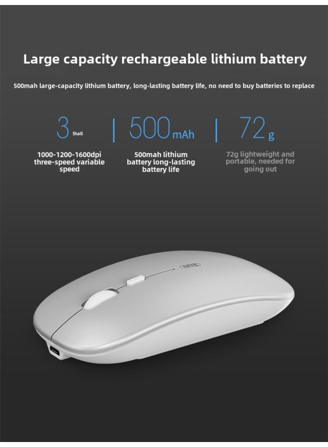 Suitable For Apple MacBook/Pro/Air Laptop Wireless Bluetooth Mouse Rechargeable Silent-Specifications:Black/wireless Version [battery Version + Powerful Battery Life] - Official Standard Configuration  - Image 5