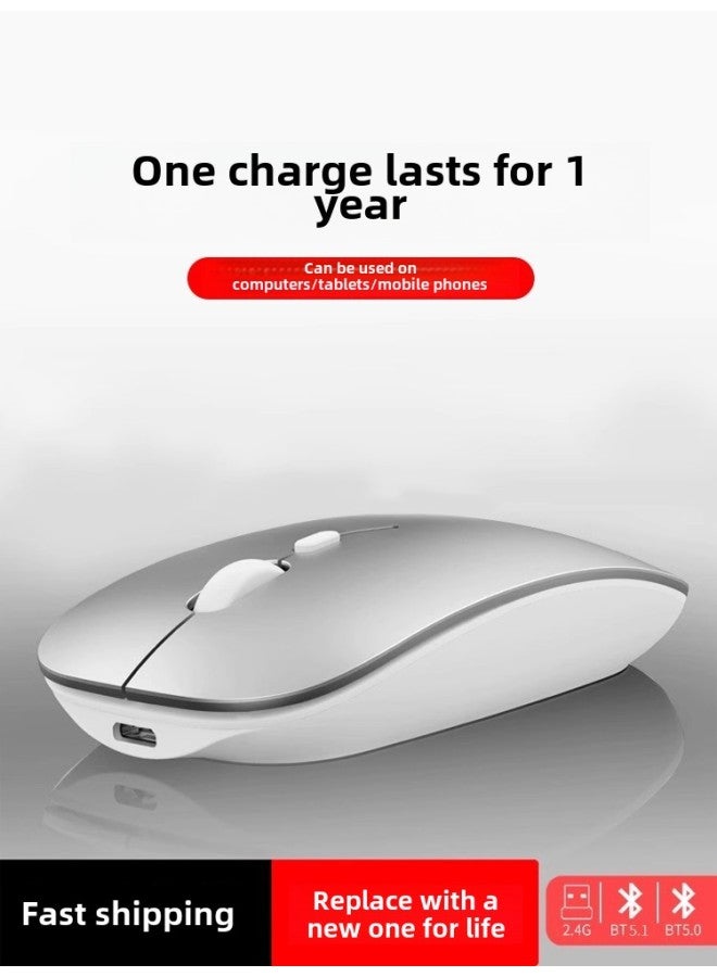 Suitable For Apple MacBook/Pro/Air Laptop Wireless Bluetooth Mouse Rechargeable Silent-Specifications:Black/wireless Version [battery Version + Powerful Battery Life] - Official Standard Configuration  - Image 2