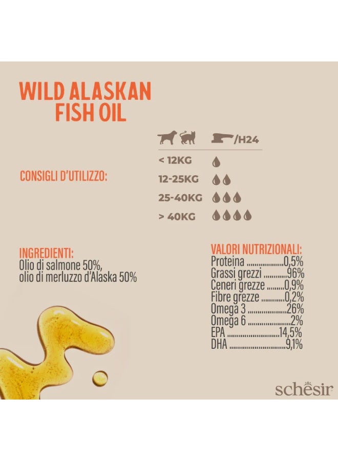 SCHESIR GRIZZLY WILD ALASKAN FISH OIL OMEGA PLUS 500ml - Image 3