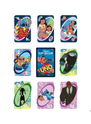 UNO Disney’s Lilo and Stitch Card Game for Kids, Adults & Family with Deck & Special Rule Inspired by the Movie - view 3