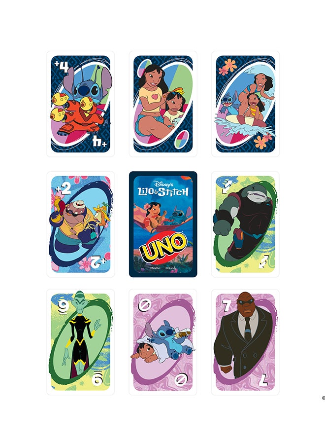 Mattel Games UNO Disney’s Lilo and Stitch Card Game for Kids, Adults & Family with Deck & Special Rule Inspired by the Movie  - Image 3
