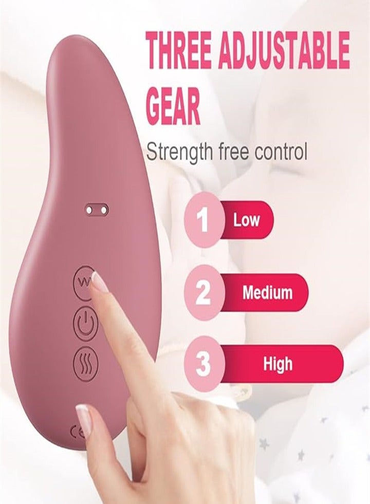 Generic Kneading massager, heating function, real massage, relieve milk duct blockage, heating massager, convenient for baby feeding, improve secretion circulation (rose pink)  - Image 5