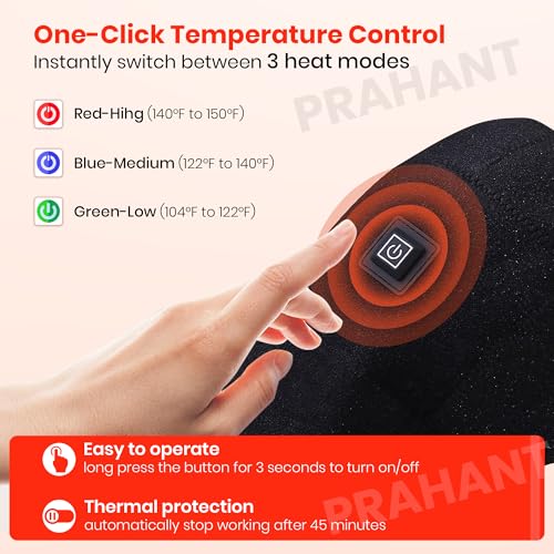 PRAHANT Shoulder Heating Pad with Compression | Adjustable Heated Shoulder Wrap for Comfort & Support | Reusable Shoulder Brace for Daily Use (A-1) - Image 5