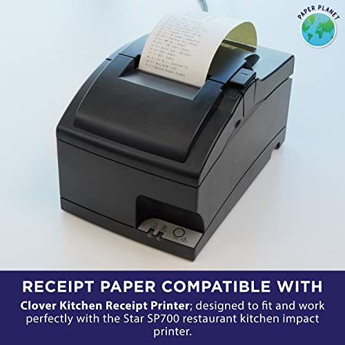 PaperPlanet Kitchen Printer Paper for Clover Kitchen Receipt Printer Star SP700 Ink Printer) by Paper Planet | 2-Ply Carbonless Paper | 18 Rolls with 1 Ribbon - Image 3