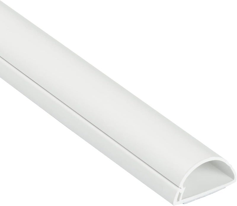 D-Line Cable Raceway On-Wall Cord Cover | 1D3015W | Surface Mount Electrical Channel to Hide and Conceal Cords, Cables, and Wires | White, Paintable - Image 1