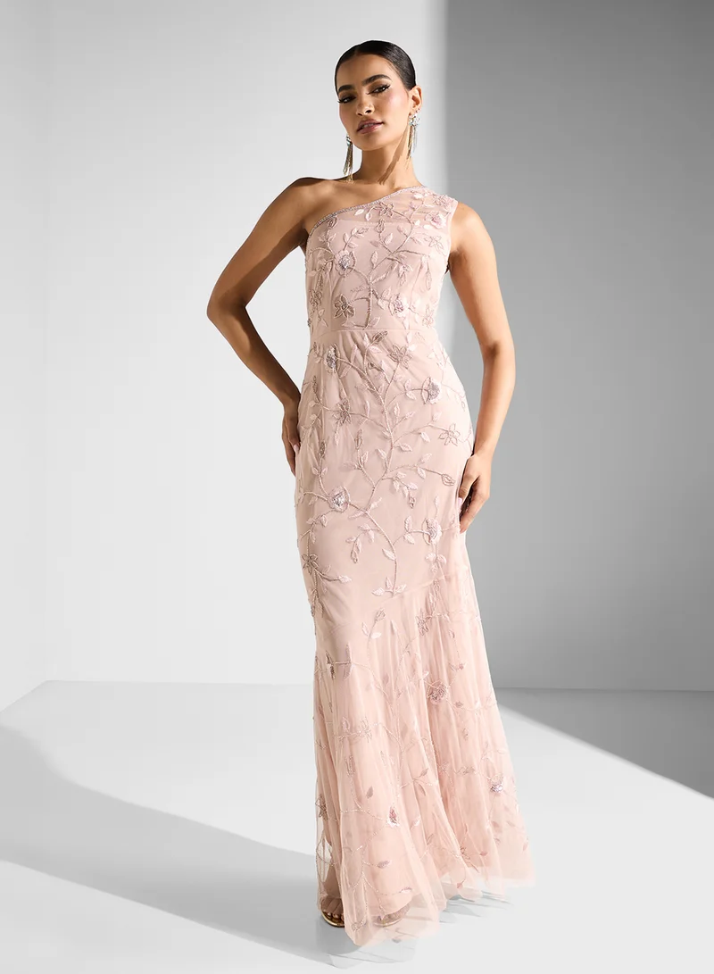 Namshi x Floral One-Shoulder Dress