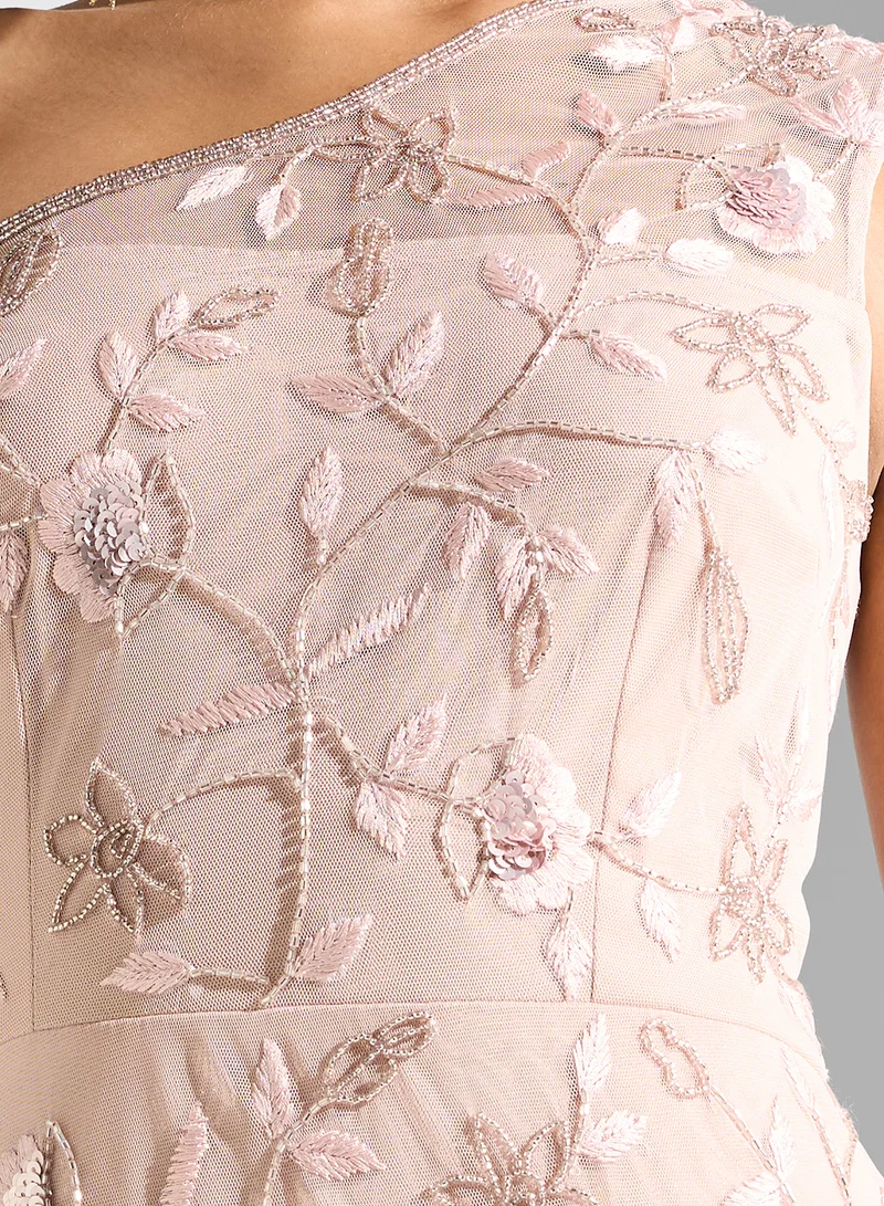 Namshi x Floral One-Shoulder Dress