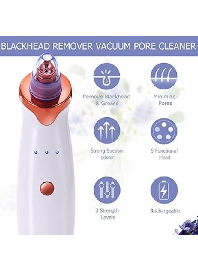 مكنسة كهربائية لازالة الرؤوس السوداء ادوات استخراج الرؤوس السوداء، مجموعة مطورة لازالة الرؤوس السوداء للنساء والرجال (قطعة واحدة، ابيض) - Image 4