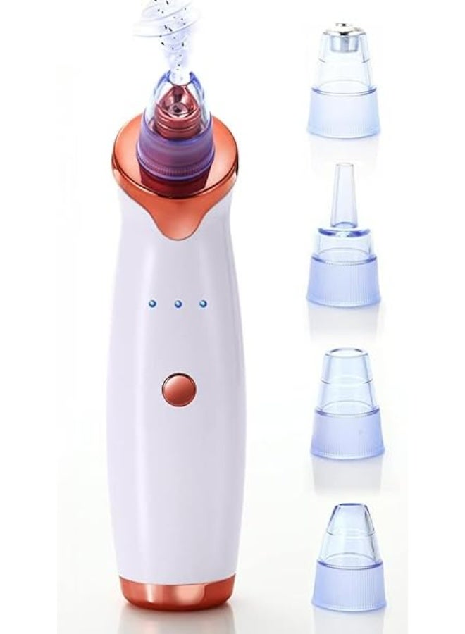 مكنسة كهربائية لازالة الرؤوس السوداء ادوات استخراج الرؤوس السوداء، مجموعة مطورة لازالة الرؤوس السوداء للنساء والرجال (قطعة واحدة، ابيض) - Image 1