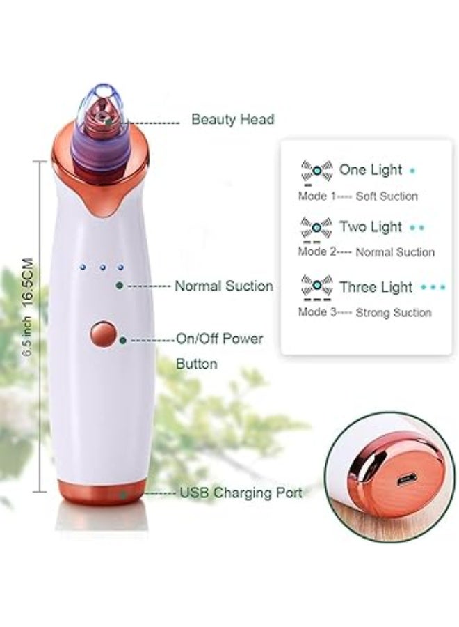 مكنسة كهربائية لازالة الرؤوس السوداء ادوات استخراج الرؤوس السوداء، مجموعة مطورة لازالة الرؤوس السوداء للنساء والرجال (قطعة واحدة، ابيض) - Image 2