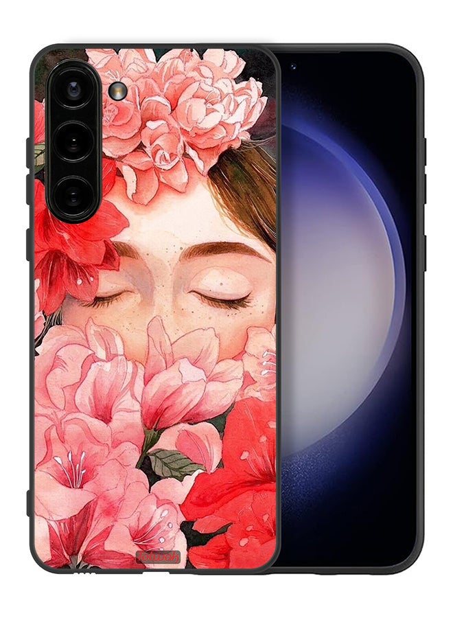 Tolwak Samsung Galaxy S23 Plus 5G Protective Case Cover Girl Face Hide In Flowers Art - Image 2