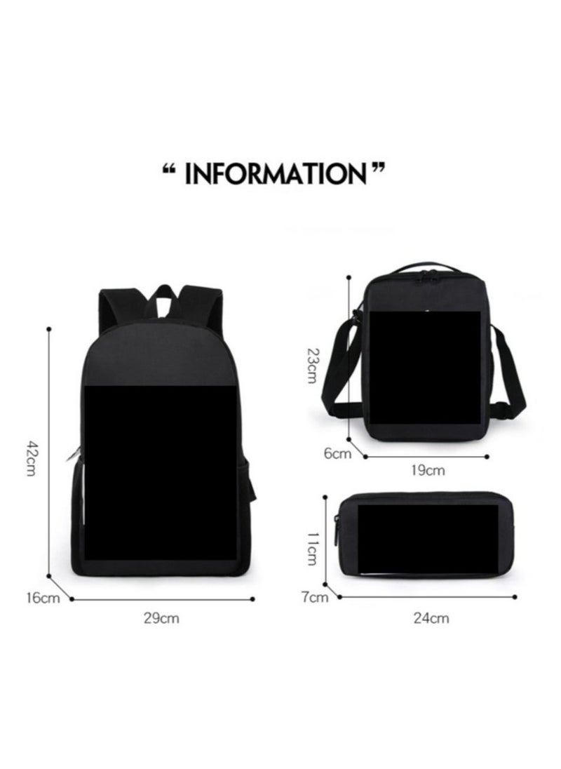SKT Shiketro Marvel Spider-Man Cartoon Anime Student Schoolbag Backpack 29*16*42CM+ Shoulder Bag 19*6*23CM+ Pen Bag 24*7*11CM Three-piece Set - Image 2