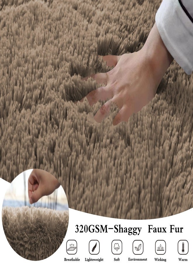 ROLJZTY Shaggy Plush Body Pillow Cover, 21"x54" Luxury Faux Fur Big Pillow Case with Zipper, Sherpa Pillowcase for Girls Kids Bedroom Bed Sofa Decorative-Light Tan - Image 4