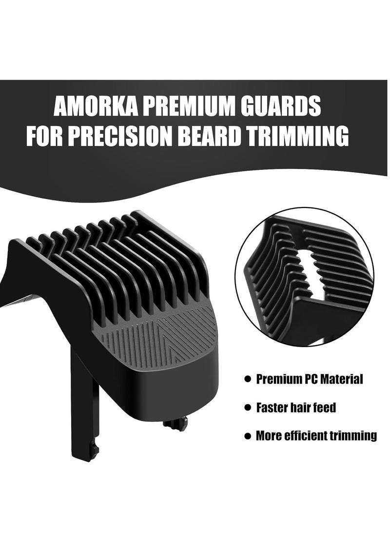 Replacement Trimmer Guards for MANSCAPED THE BEARD HEDGER, 20 Different Length-setting (0.5mm to 10mm max.) Comb Attachment Cutting Guide Compatible with Manscaped Beard Trimmer Guards