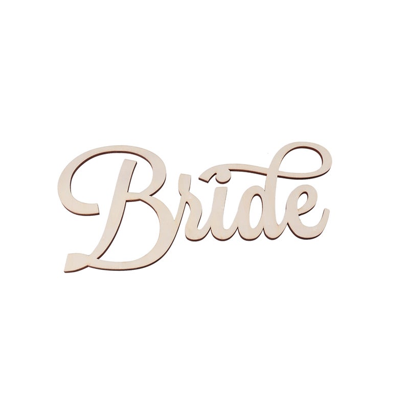 4 pcs Bride Groom Wedding Chair Signs Chair Back Signs for Bride and Groom Wedding Chairs Hanging - Image 5