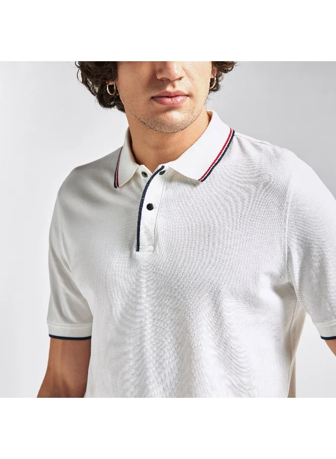 Splash FAV Tipping Detail Polo T-shirt with Short Sleeves