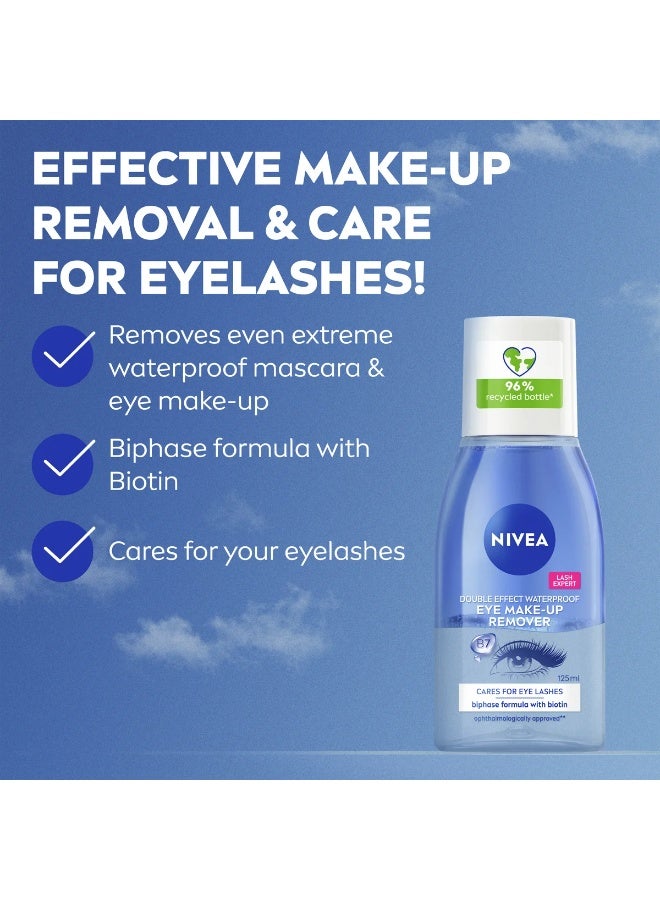 NIVEA Double Effect Eye Makeup Remover, Gentle Bi-Phase Formula, 125ml - Image 4