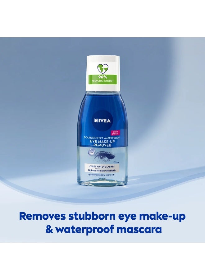 NIVEA Double Effect Eye Makeup Remover, Gentle Bi-Phase Formula, 125ml - Image 2