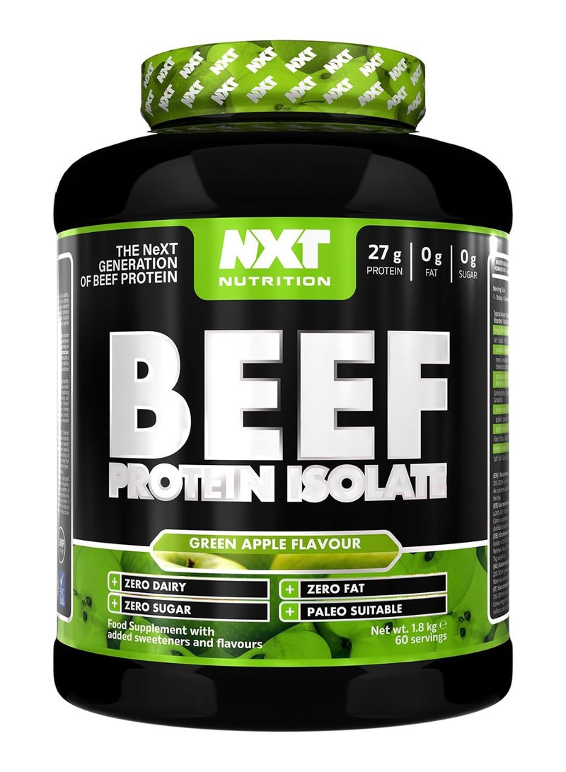 NXT Nutrition Beef Protein Isolate - Green Apple - (1.8kg)  - Image 1