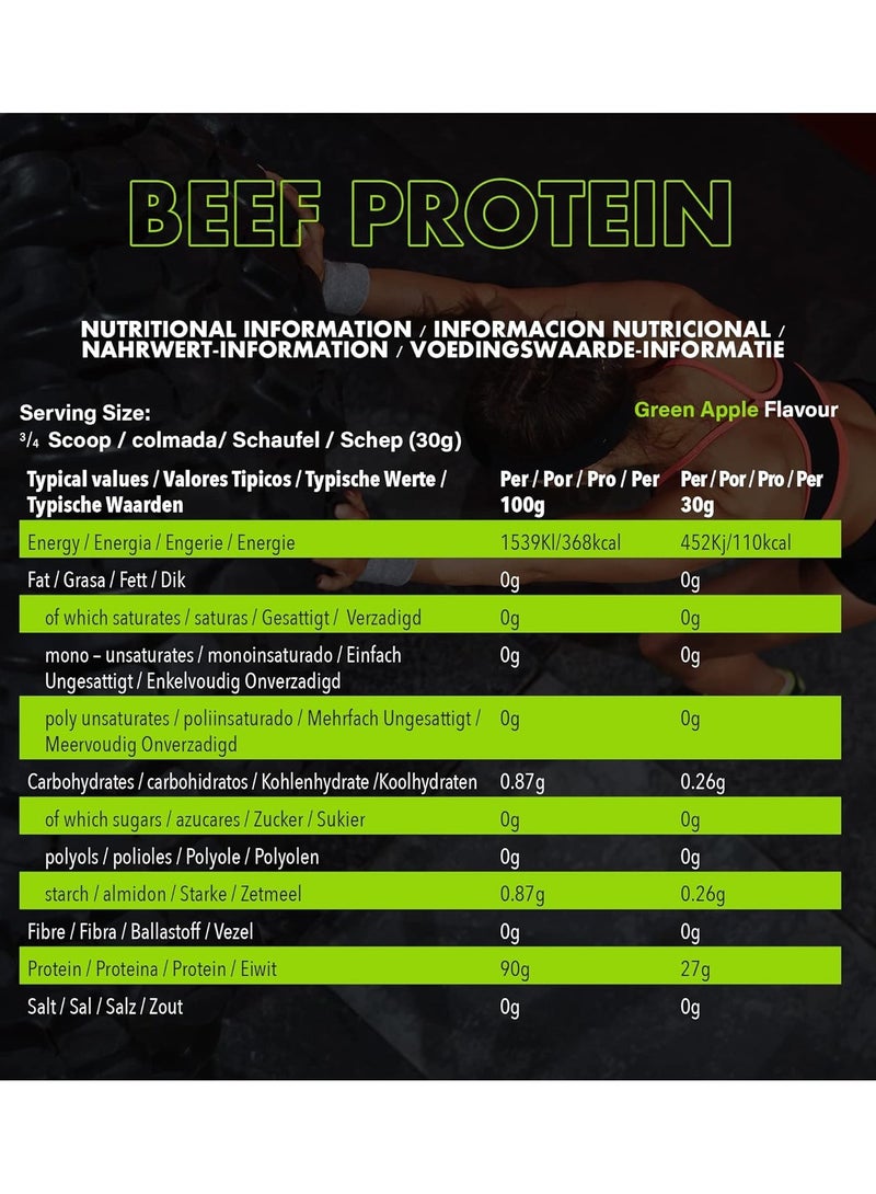 NXT Nutrition Beef Protein Isolate - Green Apple - (1.8kg)  - Image 2