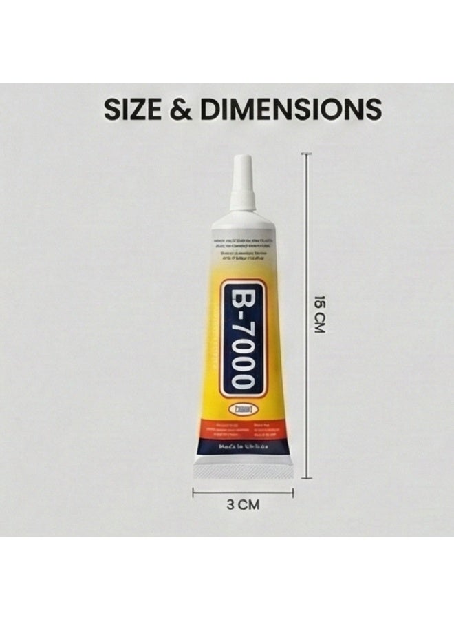 B-7000 Clear Super Glue 50ml | Transparent Waterproof Adhesive for Rhinestones, Jewelry, Crafts, Phone Repair, Glass & Fabric | Strong Bond - Image 4
