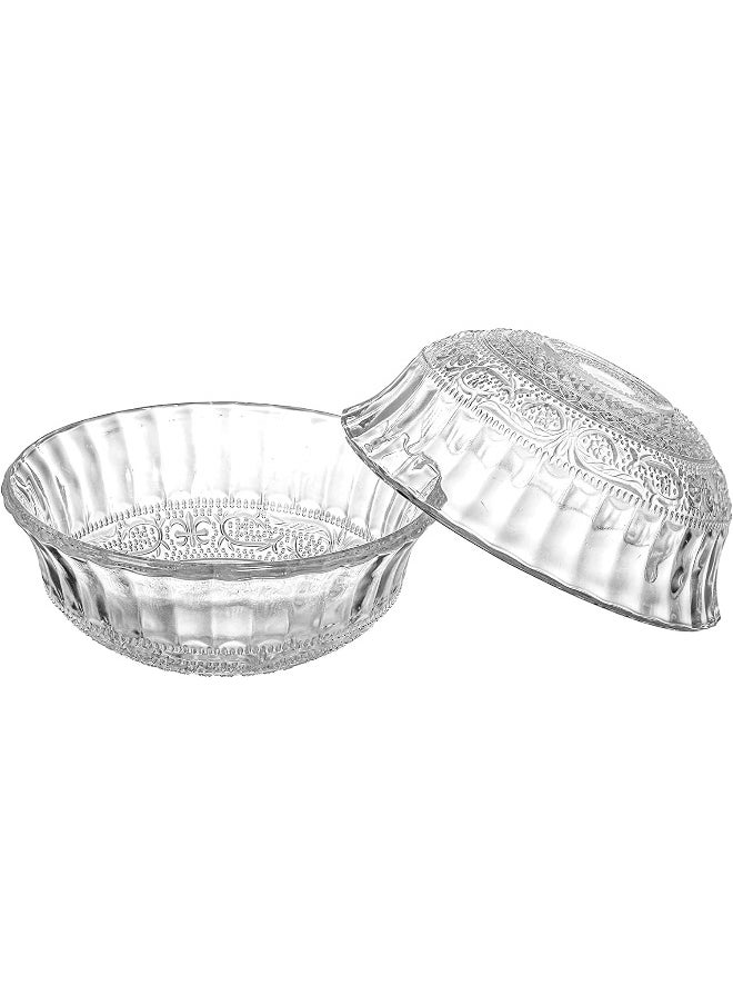 Alsaqer Pack of 4 Pcs Round Glass Salad Bowls 5 Inch - pzsku/Z5BDB4A0E614C45529137Z/45/_/1726638293/0bfa8092-8457-4dfe-844b-b918306b2b78